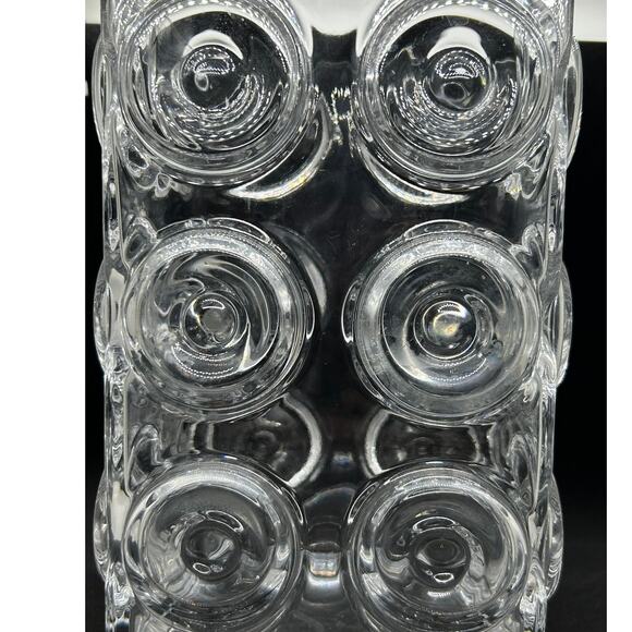 Denizli Handmde in Turkey Blown Glass Bubbled Large Vase - Picture 10 of 11